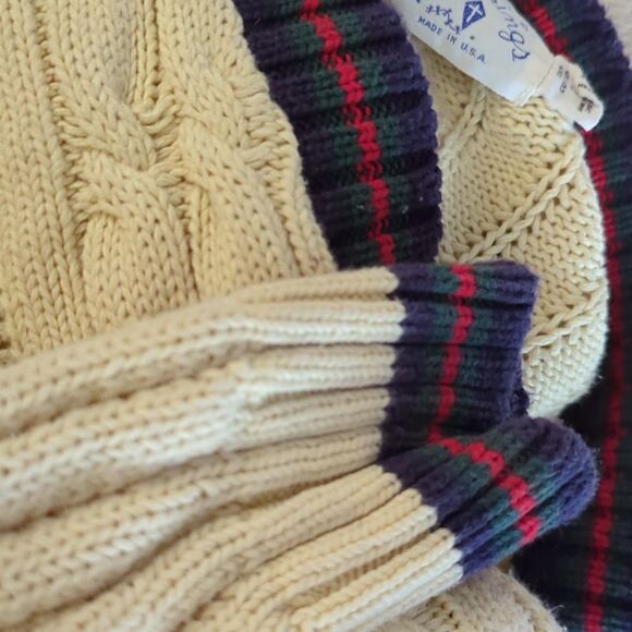 Kitestrings vintage cable knit youth cardigan sweater - Picture 4 of 4